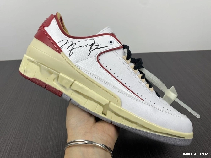 Rep White 2 Off-White Jordan DJ4375-106 Low Red Retro SP 0610